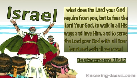 Deuteronomy 10:12 Fear God, Walk In His Ways Love and Serve Him (green)